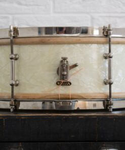 1920s 1930s Ludwig 14x5 Universal Snare White Avalon Marine Pearl