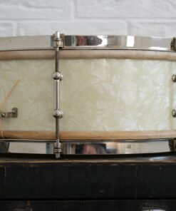 1920s 1930s Ludwig 14x5 Universal Snare White Avalon Marine Pearl