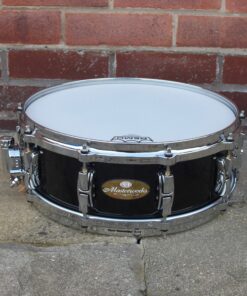 2003 Pearl Masterworks Piano Black Hand Made Snare Drum