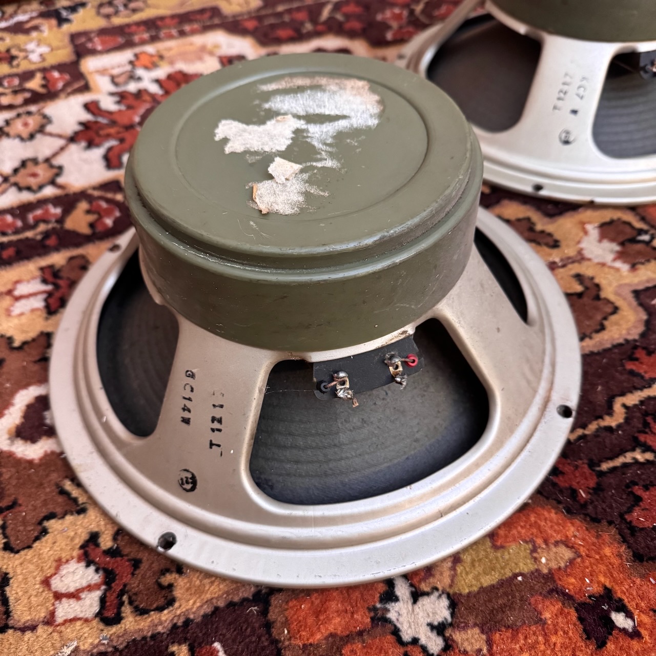 Pair Vintage 1970 Celestion Greenback G12H 30w T1217 12 Speakers Pair Vintage 1970 Celestion Greenback G12H 30w T1217 12 Speakers