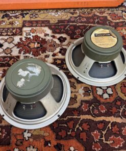 Pair Vintage 1970 Celestion Greenback G12H 30w T1217 12 Speakers