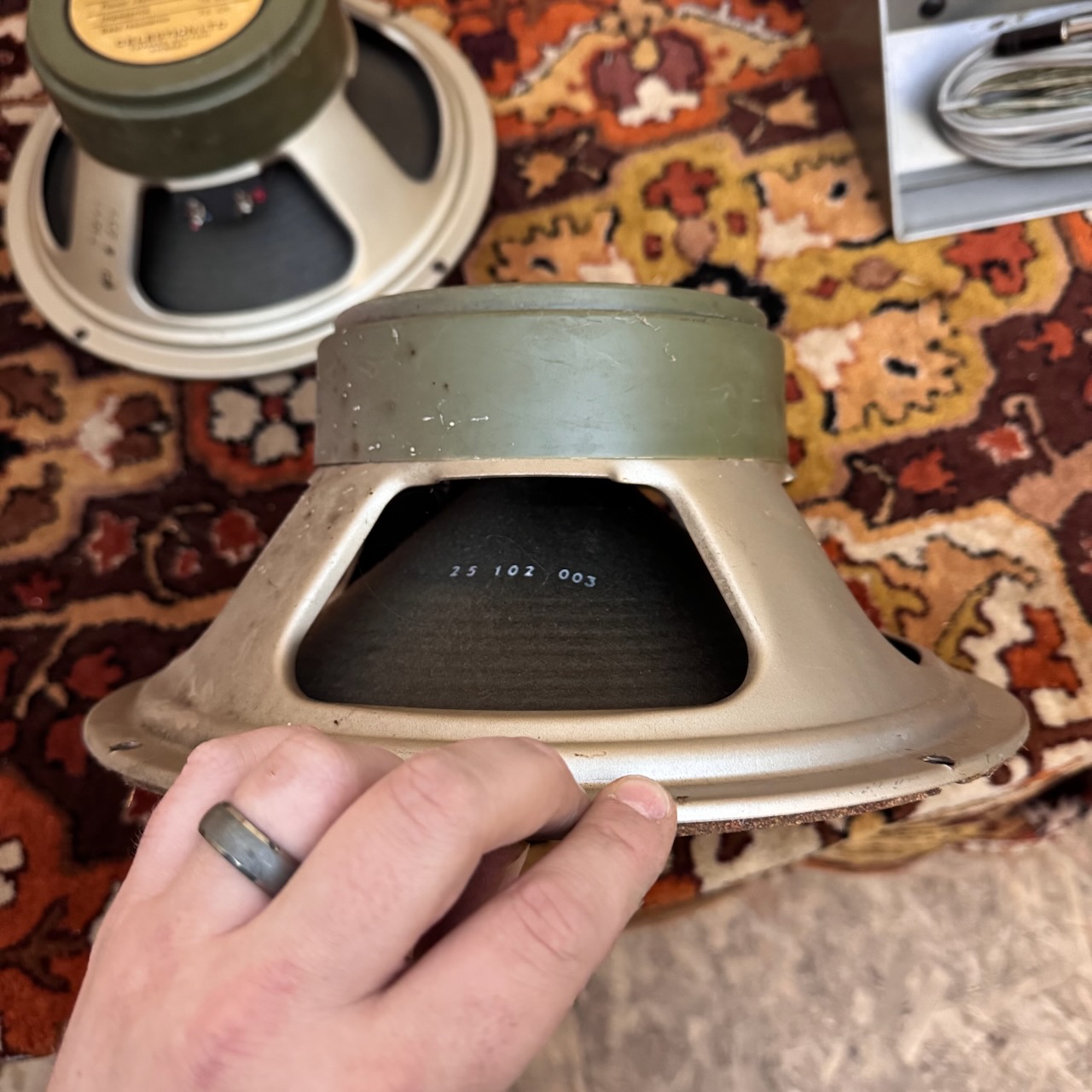 Pair Vintage 1970 Celestion Greenback G12H 30w T1217 12 Speakers Pair Vintage 1970 Celestion Greenback G12H 30w T1217 12 Speakers