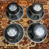Quad 4x Vintage 1966 1967 Goodmans Black Label 12" Speakers Marshall Pinstripe