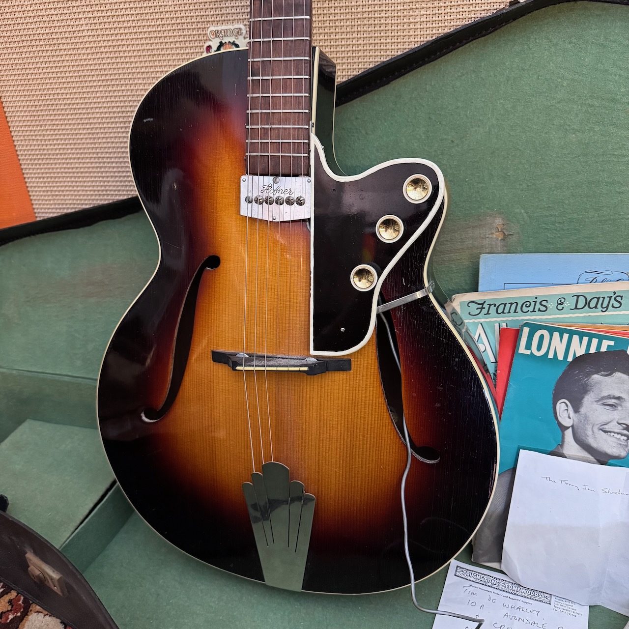 Vintage 1950s Framus Capri Electric Archtop Guitar Hofner Pickup OHSC Vintage 1950s Framus Capri Electric Archtop Guitar Hofner Pickup OHSC