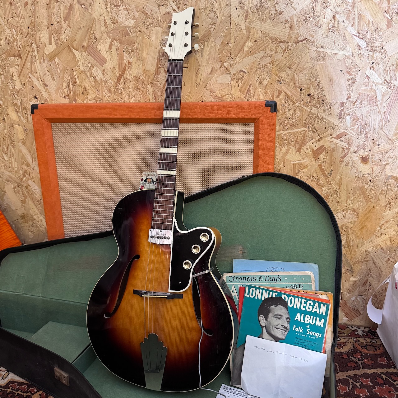 Vintage 1950s Framus Capri Electric Archtop Guitar Hofner Pickup OHSC Vintage 1950s Framus Capri Electric Archtop Guitar Hofner Pickup OHSC