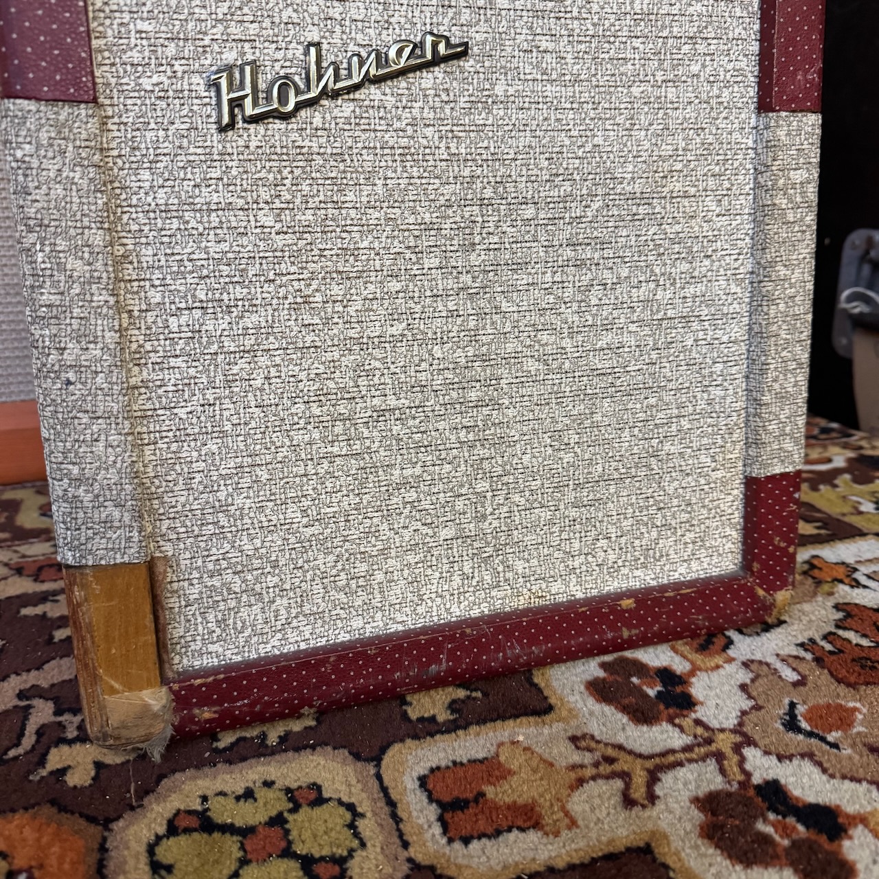 Vintage 1950s Hohner Red Cream 1x8 Elac Valve Guitar Harp Amplifier Vintage 1950s Hohner Red Cream 1x8 Elac Valve Guitar Harp Amplifier