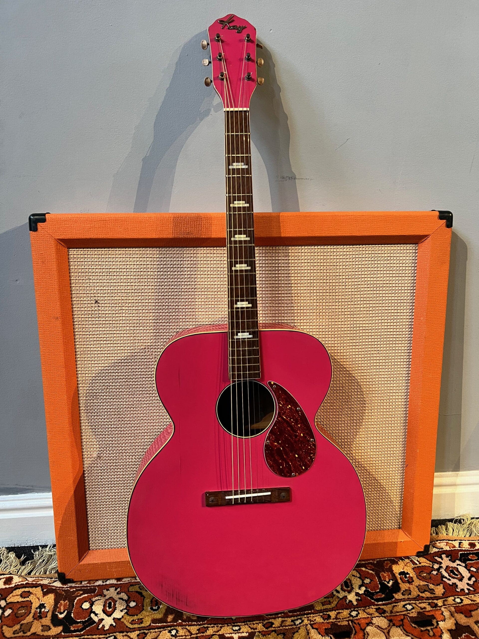 Vintage 1950s Kay K22 Jumbo Pink Acoustic Guitar Ronnie Lane Studio Vintage 1950s Kay K22 Jumbo Pink Acoustic Guitar Ronnie Lane Studio