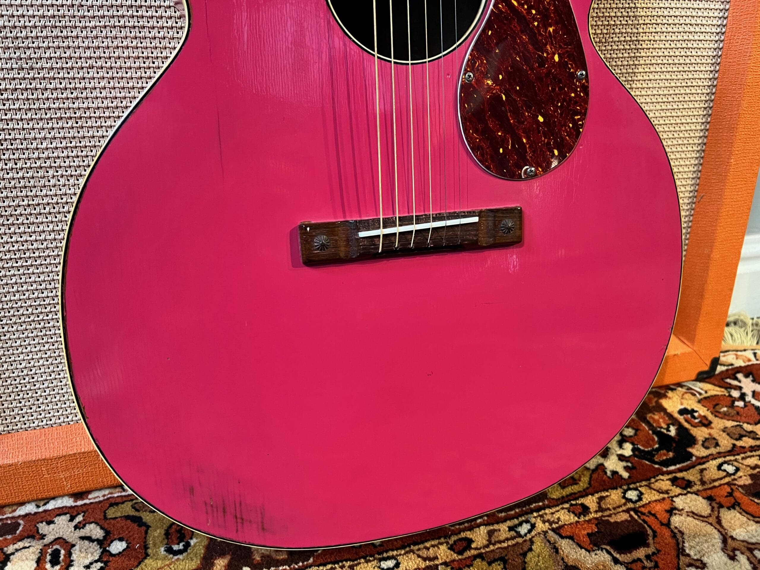 Vintage 1950s Kay K22 Jumbo Pink Acoustic Guitar Ronnie Lane Studio Vintage 1950s Kay K22 Jumbo Pink Acoustic Guitar Ronnie Lane Studio