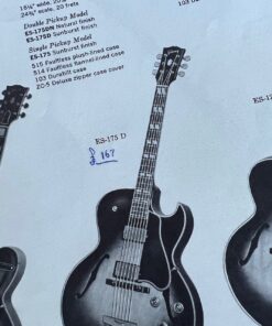 Vintage 1960 Gibson Burst Guitar Original USA Catalog Brochure