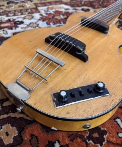 Vintage 1960 Hofner Club 50 Natural Electric Acoustic Guitar 1960s