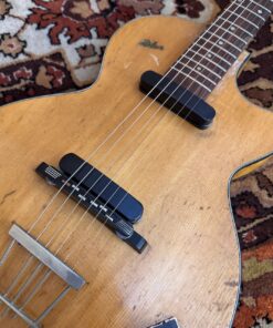 Vintage 1960 Hofner Club 50 Natural Electric Acoustic Guitar 1960s
