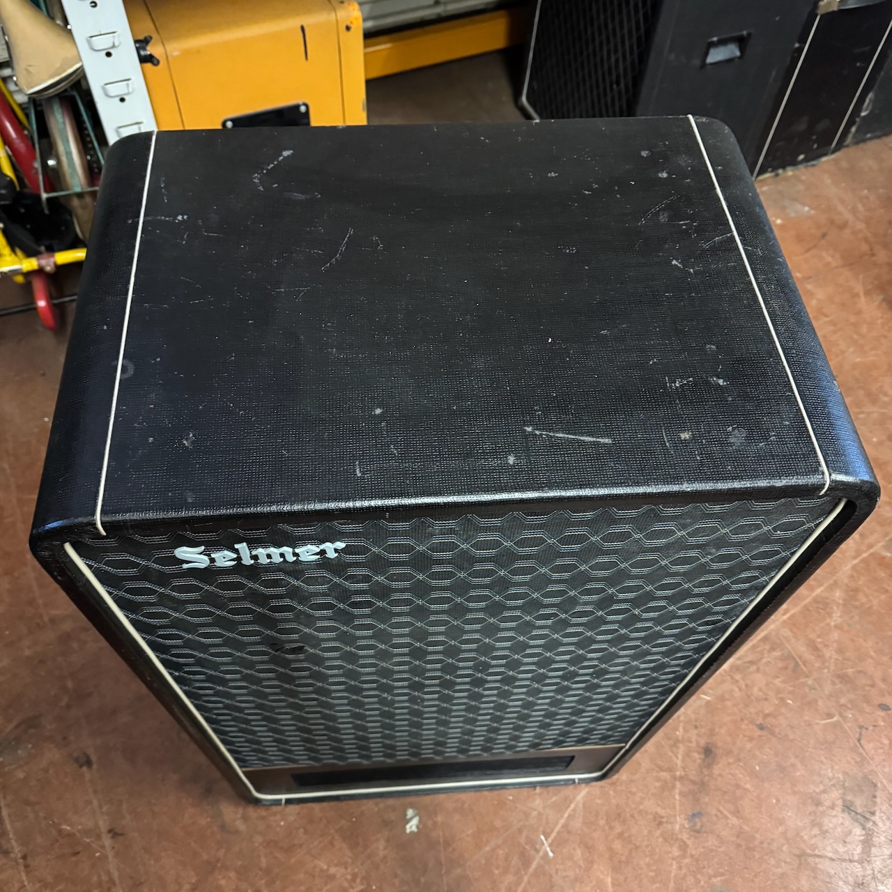 Vintage 1960s Selmer 100 Goliath 1x18 Guitar Bass Speaker Cabinet Vintage 1960s Selmer 100 Goliath 1x18 Guitar Bass Speaker Cabinet
