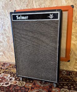 Vintage 1960s Selmer David Black Silver 1×15 Speaker Cabinet