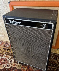 Vintage 1960s Selmer David Black Silver 1×15 Speaker Cabinet