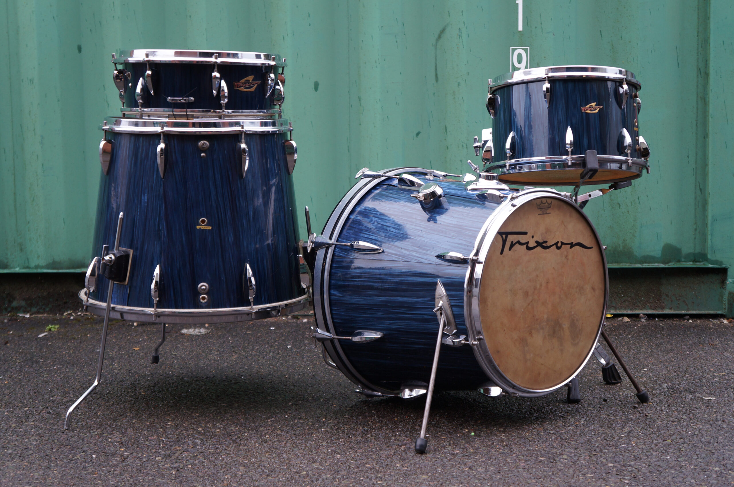 Vintage 1960s Trixon Telstar Model 2000 Blue Stripe Drum Kit Ronnie Lane Vintage 1960s Trixon Telstar Model 2000 Blue Stripe Drum Kit Ronnie Lane