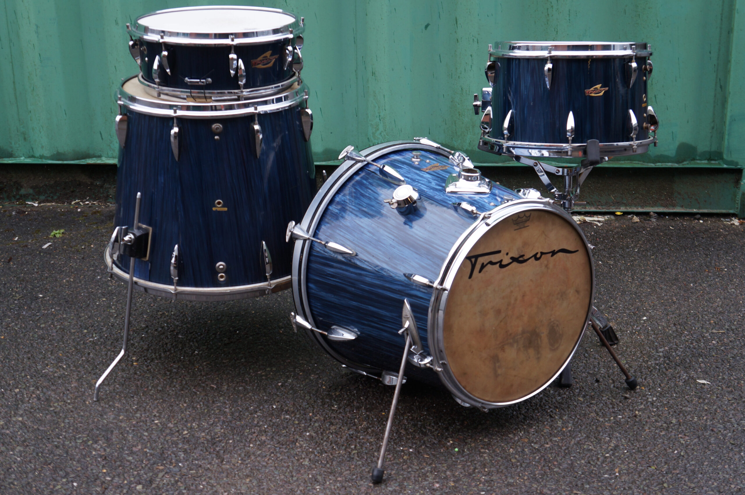 Vintage 1960s Trixon Telstar Model 2000 Blue Stripe Drum Kit Ronnie Lane Vintage 1960s Trixon Telstar Model 2000 Blue Stripe Drum Kit Ronnie Lane