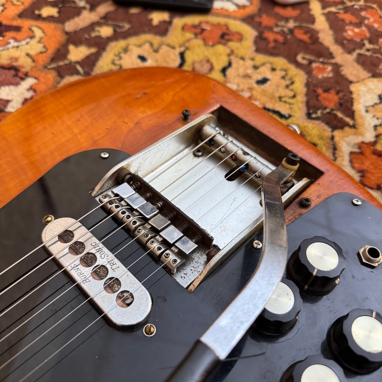 Vintage 1963 Burns Left Handed Shortscale Jazz Electric Guitar 1960s Vintage 1963 Burns Left Handed Shortscale Jazz Electric Guitar 1960s