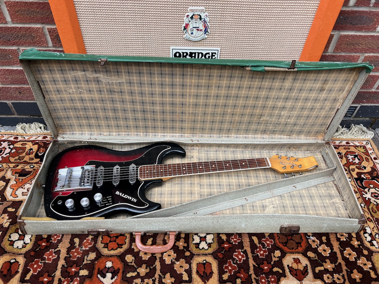 Vintage 1966 Baldwin Burns Jazz Split Sound Red Guitar OHSC Vintage 1966 Baldwin Burns Jazz Split Sound Red Guitar OHSC