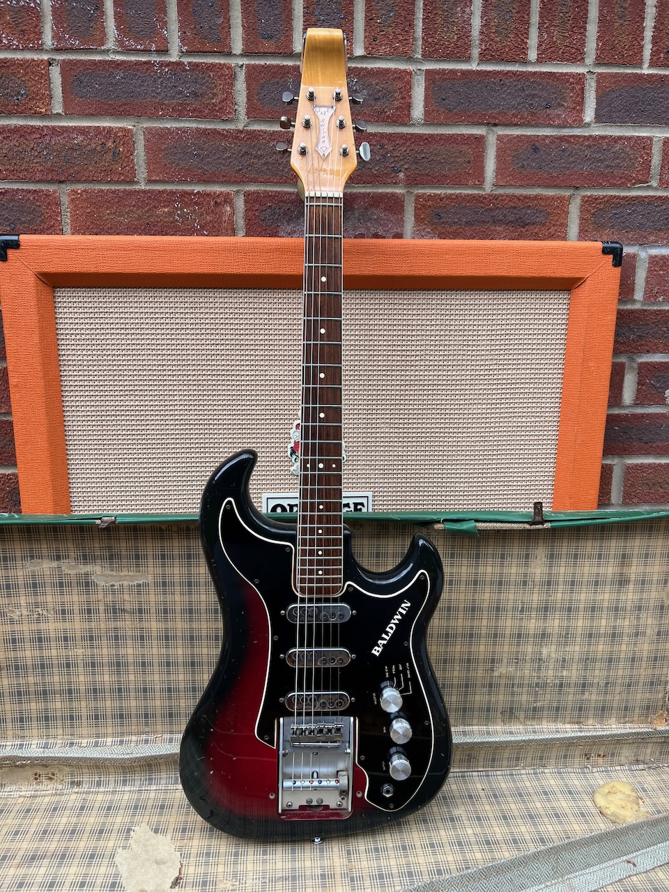 Vintage 1966 Baldwin Burns Jazz Split Sound Red Guitar OHSC Vintage 1966 Baldwin Burns Jazz Split Sound Red Guitar OHSC