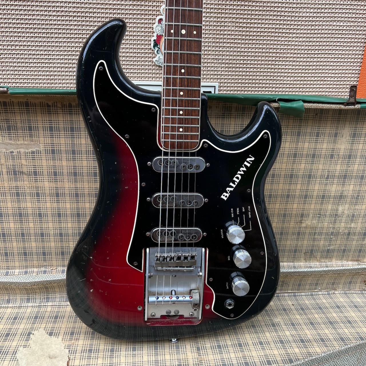 Vintage 1966 Baldwin Burns Jazz Split Sound Red Guitar OHSC Vintage 1966 Baldwin Burns Jazz Split Sound Red Guitar OHSC