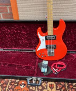 Vintage 1970s Wilson Watkins WEM Rapier Red Lefty Bass Guitar