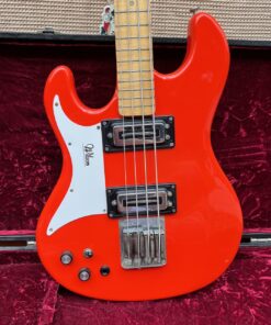 Vintage 1970s Wilson Watkins WEM Rapier Red Lefty Bass Guitar