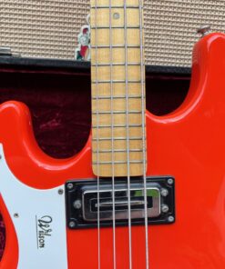 Vintage 1970s Wilson Watkins WEM Rapier Red Lefty Bass Guitar