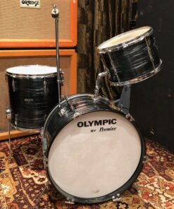 Vintage Premier Olympic Jazz Drum Kit Grey Pearl 20 14 12